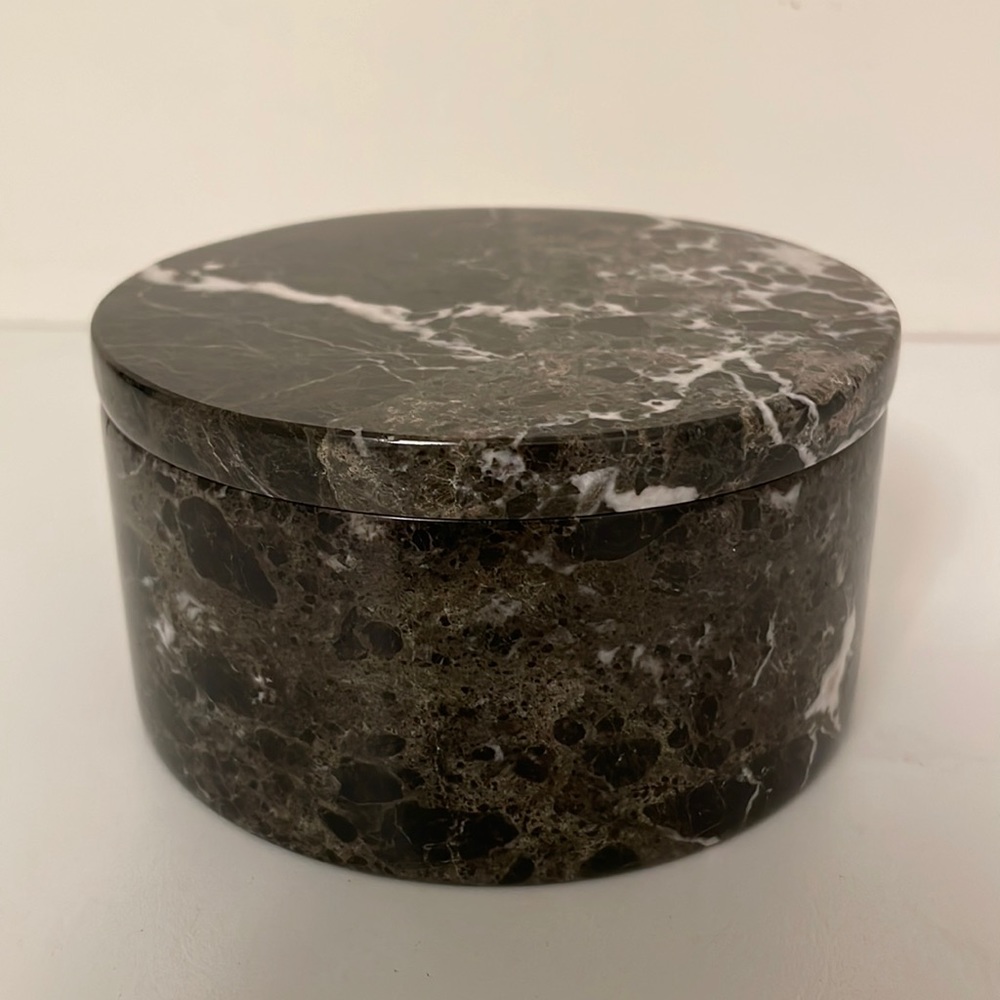 Marble Round Jewelry/Trinket Box